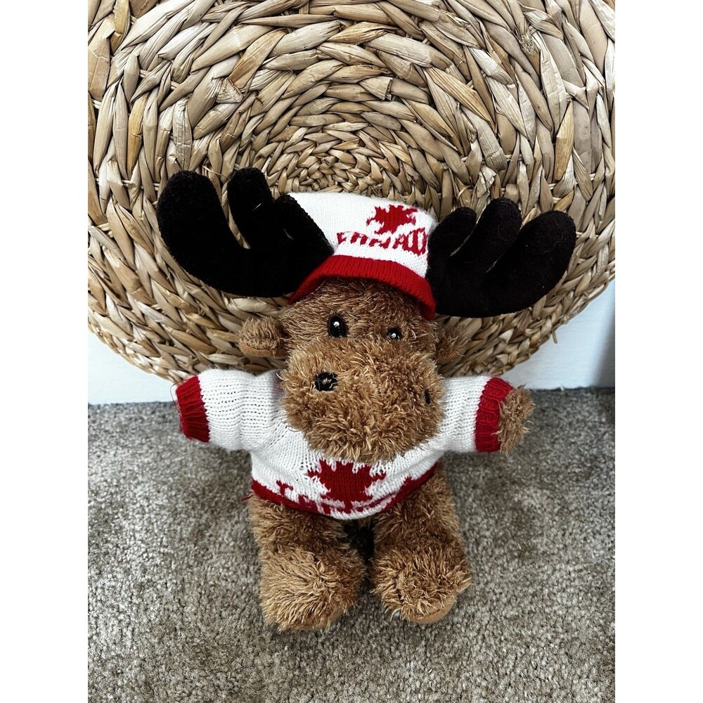 Creature Comforts 10" Brown Plush Moose Stuffed Animal Saskatchewan Canada
